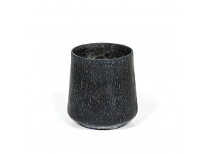 kvetinac valcovy l 38 x 38 x 39 cm fiberclay cerna bile stopy 54396