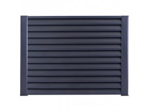 Plotový panel s lamelami Z, 893 x 2000 mm, s krycí lištou, antracit