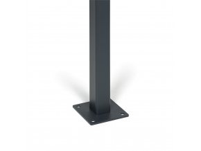 Sloupek pro plotové panely s patkou, 1513 mm, koncový