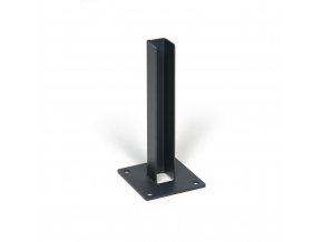 Sloupek pro plotové panely s patkou, 1277 mm, rohový