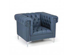 kozene kreslo rick modre 56877