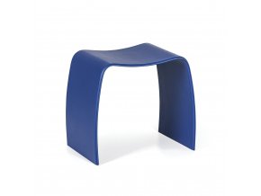 Dřevěná stolička BENTWOOD II, eko kůže, modrá