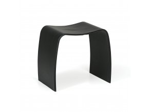 Dřevěná stolička BENTWOOD II, eko kůže, černá