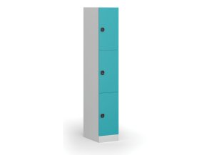 satni skrinka s uloznymi boxy 3 boxy 1850 x 300 x 500 mm demont kodovy zamek zelene dvere 111115