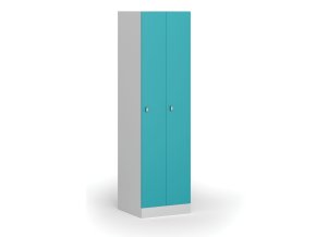 zuzena kovova satni skrinka 2 oddily 1850 x 500 x 500 mm demont otocny zamek zelene dvere 111296