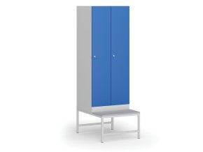 satni skrinka s lavickou 2 oddily 1875 x 600 x 500 800 mm demont cylindricky zamek modre dvere 110994
