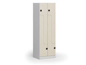 kovova satni skrinka s1 z 4 oddily 1850 x 600 x 500 mm demont kodovy zamek laminovane dvere briza 110976