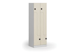 kovova satni skrinka z 4 oddily 1850 x 600 x 500 mm demont rfid zamek laminovane dvere briza 110819