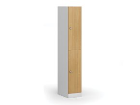 satni skrinka s uloznymi boxy 2 boxy 1850 x 300 x 500 mm demont otocny zamek laminovane dvere buk 110762