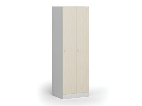kovova satni skrinka 2 oddily 1850 x 600 x 500 mm demont cylindricky zamek laminovane dvere briza 111059