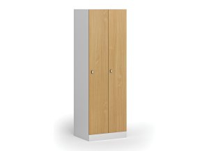 kovova satni skrinka 2 oddily 1850 x 600 x 500 mm demont otocny zamek laminovane dvere buk 111066