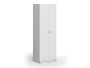 kovova satni skrinka 2 oddily 1850 x 600 x 500 mm demont otocny zamek laminovane dvere bila 111068