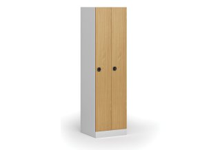 zuzena kovova satni skrinka 2 oddily 1850 x 500 x 500 mm demont kodovy zamek laminovane dvere buk 111142