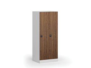 snizena satni skrinka 2 oddily 1500 x 600 x 500 mm demont rfid zamek laminovane dvere orech 111113