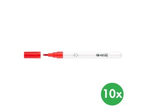 barevny popisovac memobe 10 ks cerveny 116156