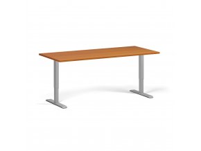 Výškově nastavitelný stůl, elektrický, 675-1325 mm, deska 1800x800 mm, šedá podnož, třešeň