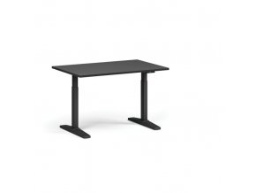 Výškově nastavitelný stůl, elektrický, 675-1325 mm, deska 1200x800 mm, černá podnož, grafit