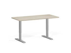 polohovaci stul se zaoblenymi rohy 160x80 cm 2 motory seda podnoz dub prirodni 98770