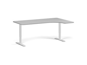 polohovaci stul se zaoblenymi rohy 180x120 cm 2 motory l p bila podnoz seda 97070