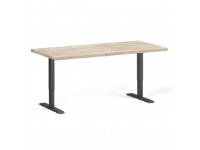Výškově nastavitelný pracovní stůl do dílny, 2 motory, 1700 x 800 x 760-1230 mm, černá podnož