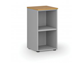 Kancelářský regál PRIMO GRAY, 740 x 400 x 420 mm, šedá/buk