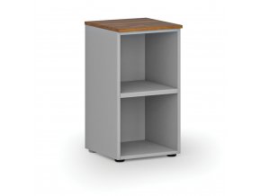 Kancelářský regál PRIMO GRAY, 740 x 400 x 420 mm, šedá/ořech