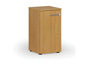 Nízká kancelářská skříň s dveřmi PRIMO WOOD, 400 x 420 x 740 mm, buk