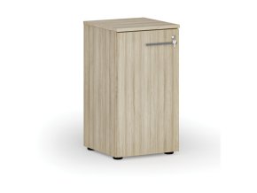 Nízká kancelářská skříň s dveřmi PRIMO WOOD, 740 x 400 x 420 mm, dub přírodní