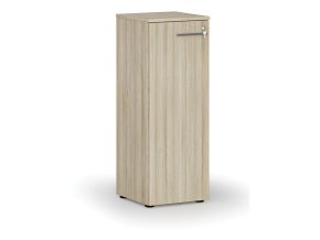 Nízká kancelářská skříň s dveřmi PRIMO WOOD, 1087 x 400 x 420 mm, dub přírodní