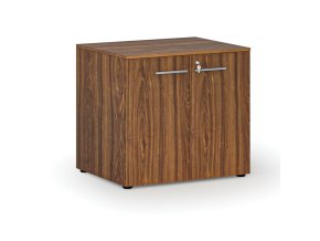 Kancelářská skříň s dveřmi PRIMO WOOD, 800 x 640 x 735 mm, ořech