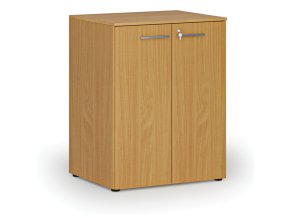 Kancelářská skříň s dveřmi PRIMO WOOD, 2 police, 800 x 640 x 1027 mm, buk