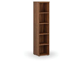 Kancelářský regál PRIMO WOOD, 400 x 420 x 1781 mm, ořech