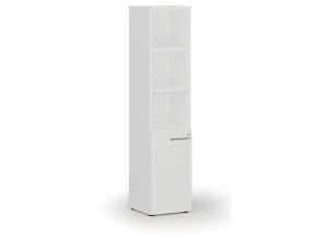 Kombinovaná kancelářská skříň PRIMO WHITE, dveře na 2 patra, 400 x 420 x 1781 mm, bílá
