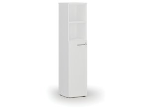 Kombinovaná kancelářská skříň PRIMO WHITE, dveře na 3 patra, 400 x 420 x 1781 mm, bílá