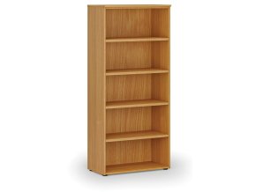 Kancelářský regál PRIMO WOOD, 800 x 420 x 1781 mm, buk