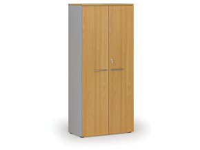 kancelarska skrin s dvermi primo gray 800 x 420 x 1781 mm seda buk 71757