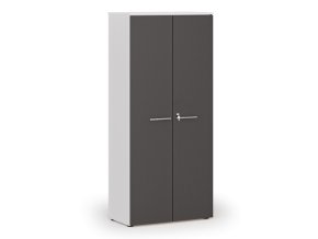 kancelarska skrin s dvermi primo white 800 x 420 x 1781 mm bila grafit 143573