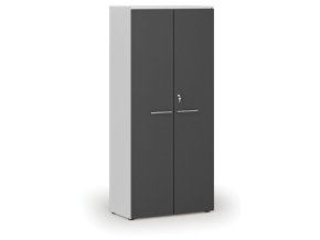 kancelarska skrin s dvermi primo white 800 x 420 x 1781 mm bila grafit 71805