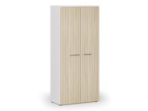 kancelarska skrin s dvermi primo white 800 x 420 x 1781 mm bila dub prirodni 143574