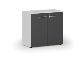 kancelarska skrin s dvermi primo white 800 x 420 x 740 mm bila grafit 72522