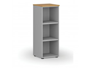 Kancelářský regál PRIMO GRAY, 1087 x 400 x 420 mm, šedá/buk