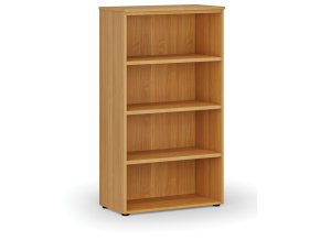 Kancelářský regál PRIMO WOOD, 800 x 420 x 1434 mm, buk
