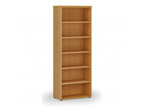 Kancelářský regál PRIMO WOOD, 2128 x 800 x 420 mm, buk