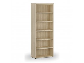 Kancelářský regál PRIMO WOOD, 2128 x 800 x 420 mm, dub přírodní