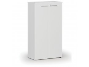 Kancelářská skříň s dveřmi PRIMO WHITE, 1434 x 800 x 420 mm, bílá