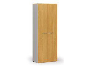 kancelarska skrin s dvermi primo gray 800 x 420 x 2128 mm seda buk 143529