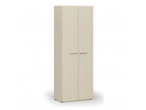 Kancelářská skříň s dveřmi PRIMO WOOD, 2128 x 800 x 420 mm, bříza