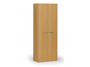 Kancelářská skříň s dveřmi PRIMO WOOD, 2128 x 800 x 420 mm, buk