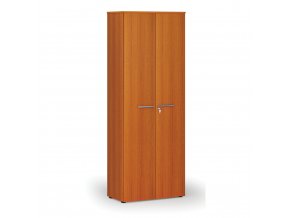Kancelářská skříň s dveřmi PRIMO WOOD, 2128 x 800 x 420 mm, třešeň