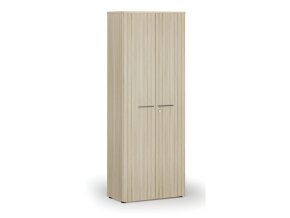 Kancelářská skříň s dveřmi PRIMO WOOD, 2128 x 800 x 420 mm, dub přírodní